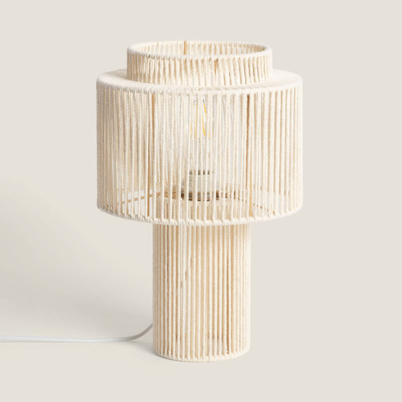 Candeeiro de Mesa com Cordão de Algodão Alma
