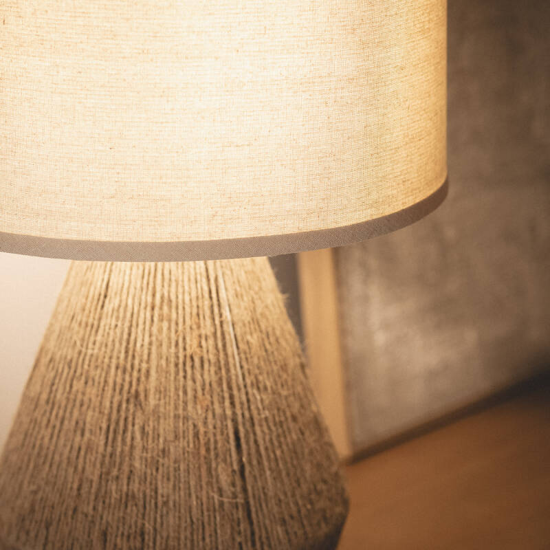 Candeeiro de Mesa em Algodão e Linho Muitu Dione