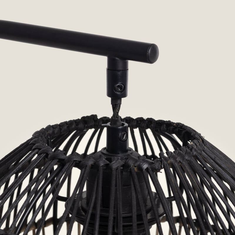 Candeeiro de Mesa em Rattan e Metal Kithnos