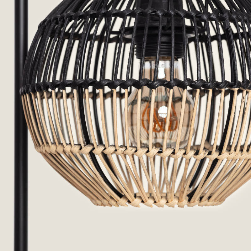 Candeeiro de Mesa em Rattan e Metal Kithnos