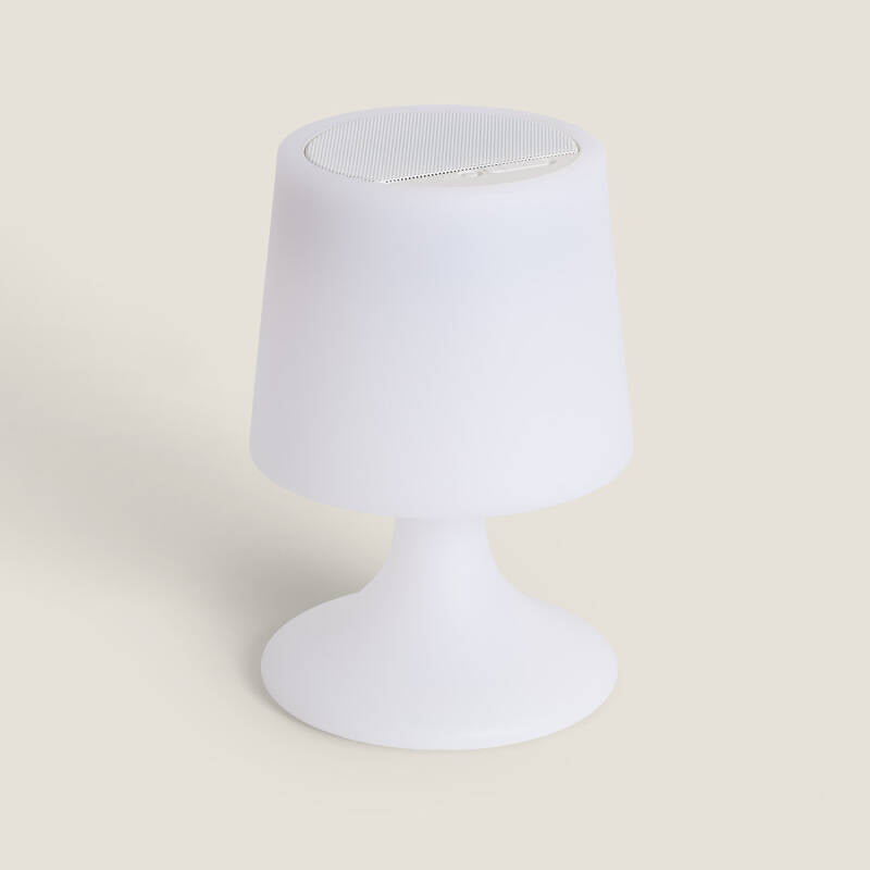 Candeeiro de Mesa Exterior LED 3W RGBW Portátil com Altavoz Bluetooth e Bateria USB Recarregável Uyoga