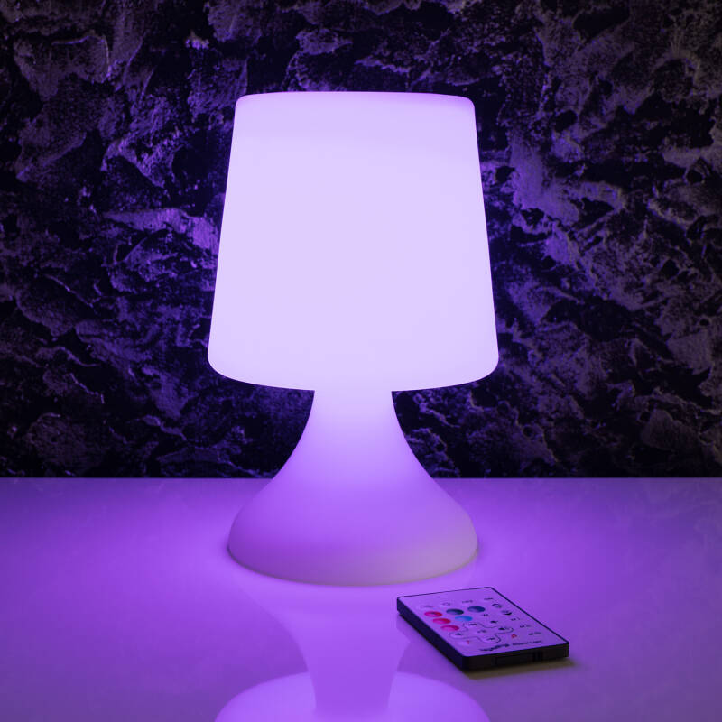 Candeeiro de Mesa Exterior LED 3W RGBW Portátil com Altavoz Bluetooth e Bateria USB Recarregável Uyoga