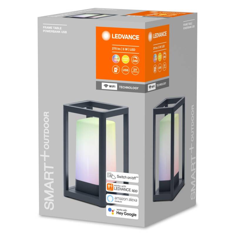 Candeeiro de Mesa Exterior LED RGBW 5W Smart+ WiFi LEDVANCE 4058075564466