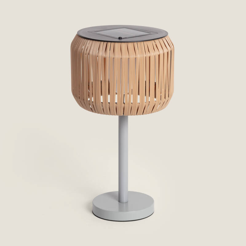 Candeeiro de Mesa de Exterior Solar LED em Rattan Nygala
