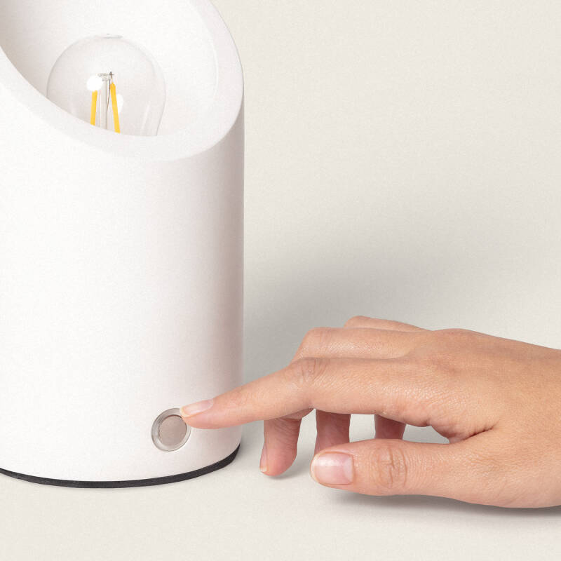Candeeiro de Mesa Gesso Rise Uplighter com Bateria USB Recarregável