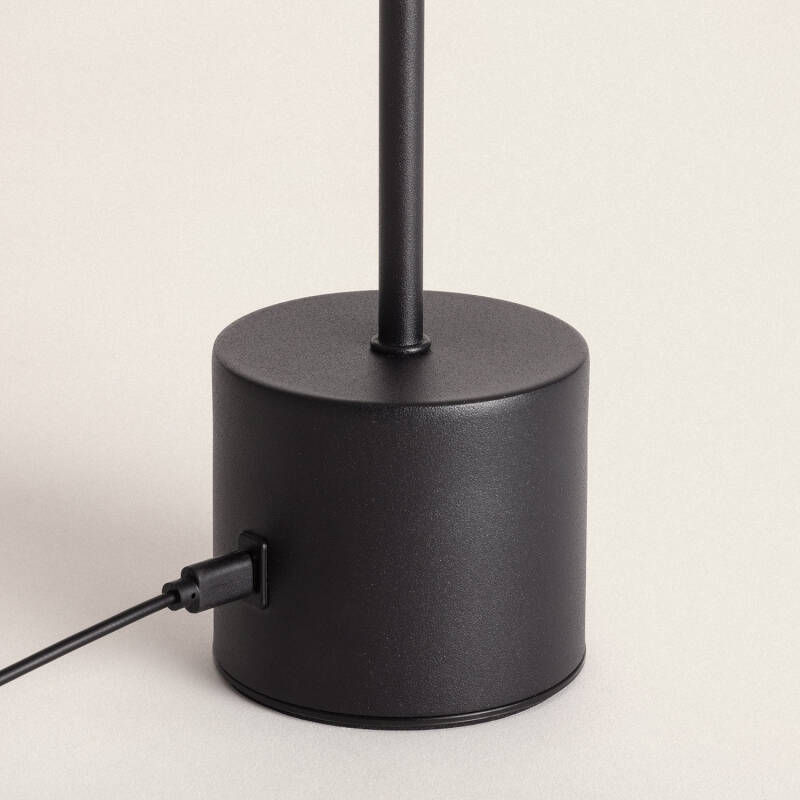 Candeeiro de Mesa LED Portátil em Metal com Bateria USB Recarregável Zimba