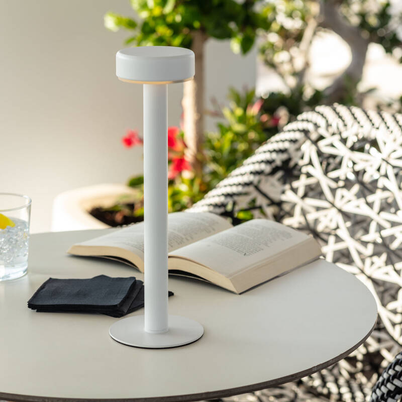 Candeeiro de Mesa LED Portátil com Bateria USB Recarregável Metal Bunza