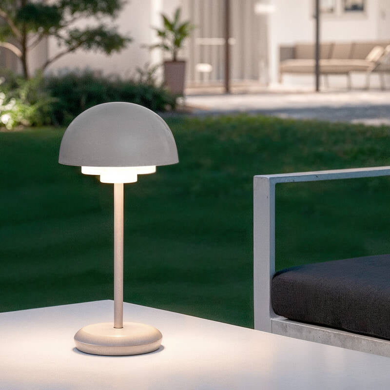 Candeeiro de Mesa LED Portátil Exterior com Bateria USB Recarregável em Metal Galdan