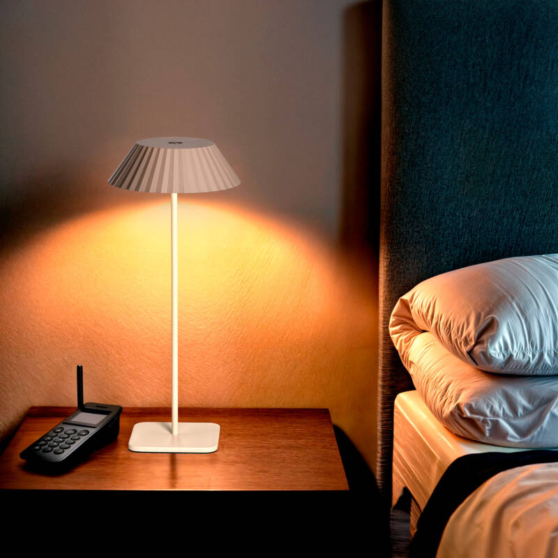 Candeeiro de Mesa LED Portátil Exterior com Bateria USB Recarregável em Metal Hoima