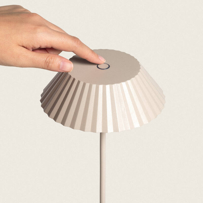 Candeeiro de Mesa LED Portátil Exterior com Bateria USB Recarregável em Metal Hoima