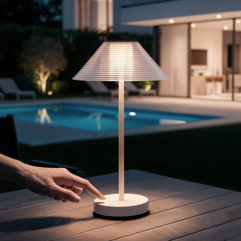Candeeiro de Mesa LED portátil para Exterior com Bateria USB Recarregável Metal Katuma