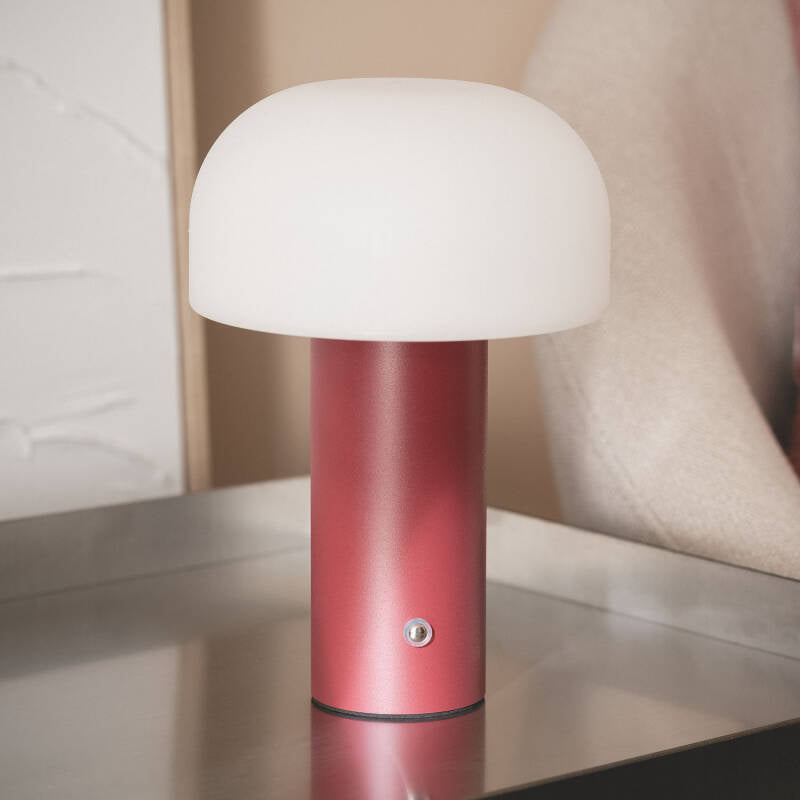 Candeeiro de Mesa LED Portátil em Metal com Bateria USB Recarregável Leta