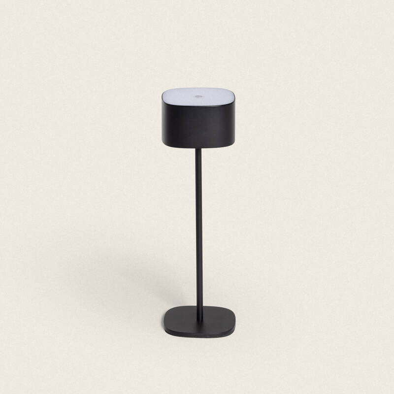 Candeeiro de Mesa LED Portátil Exterior com Bateria USB Recarregável em Metal Mounka Square