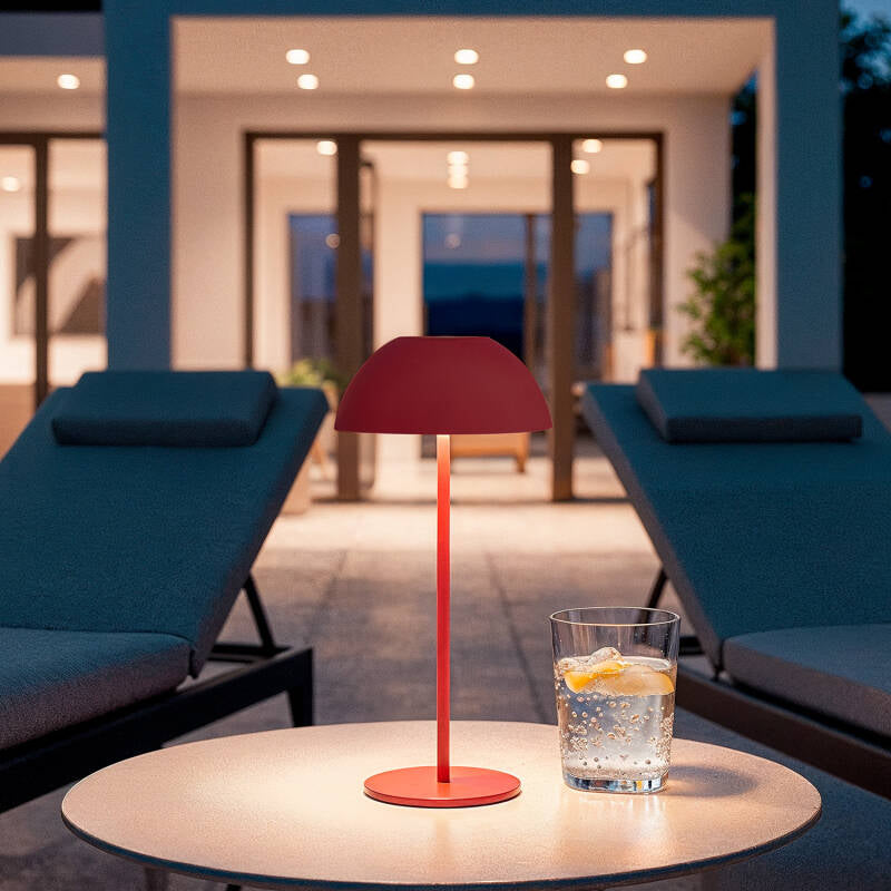 Lâmpada de Mesa LED Portátil Exterior com Bateria USB Recarregável Metal Mugla