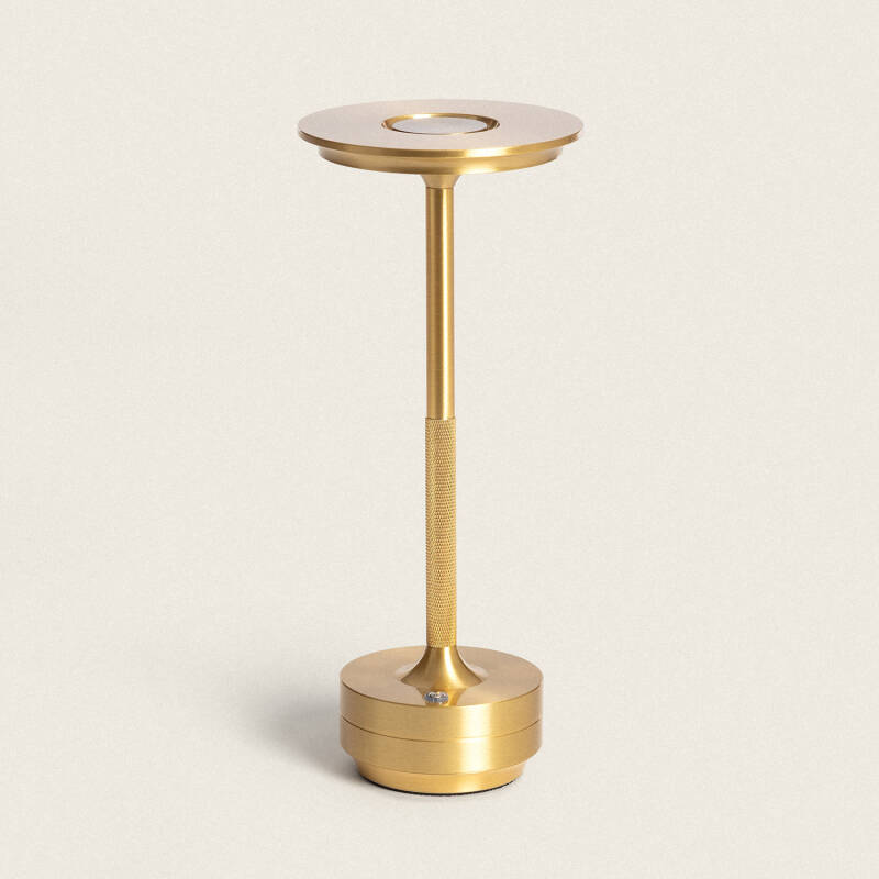 Candeeiro de Mesa LED Portátil em Metal com Bateria USB Recarregável Astrid