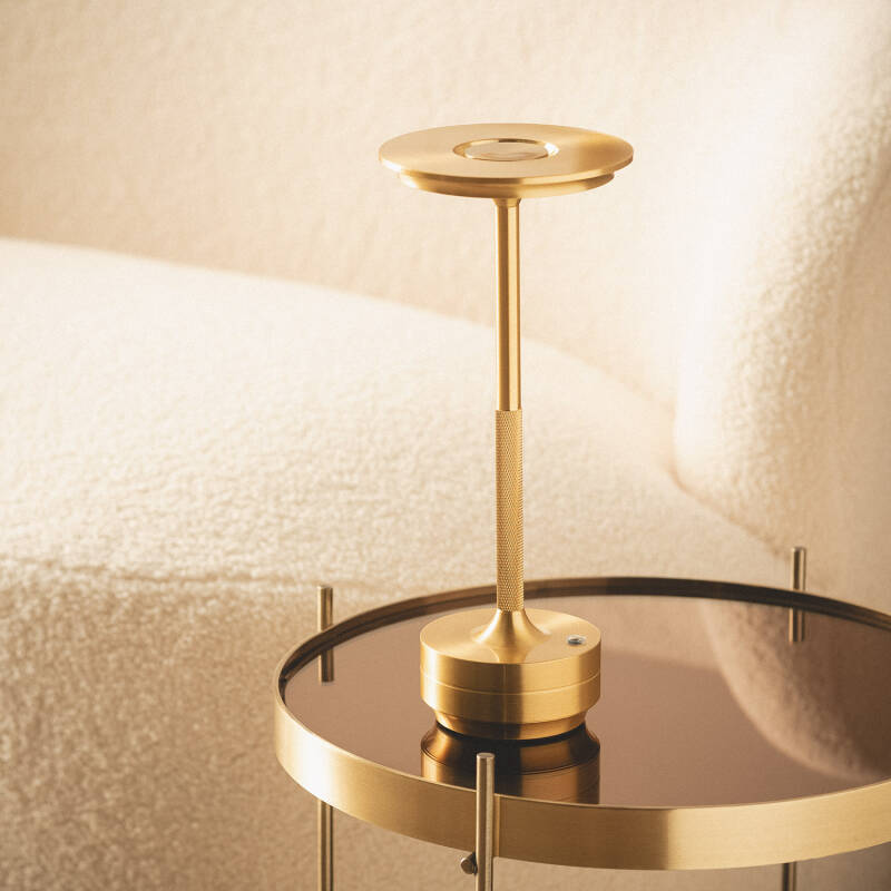 Candeeiro de Mesa LED Portátil em Metal com Bateria USB Recarregável Astrid