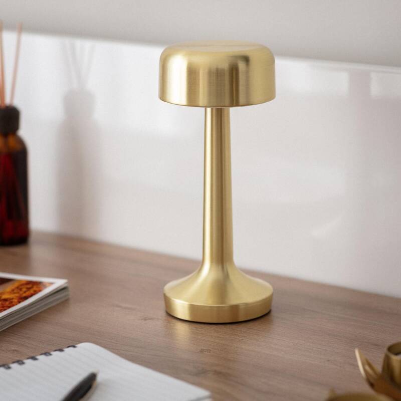 Candeeiro de Mesa LED portátil em Metal com Bateria USB Recarregável Ciara