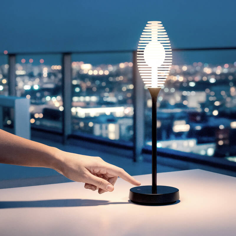 Candeeiro de Mesa LED Portátil Exterior com Bateria USB Recarregável em Metal Dukuza