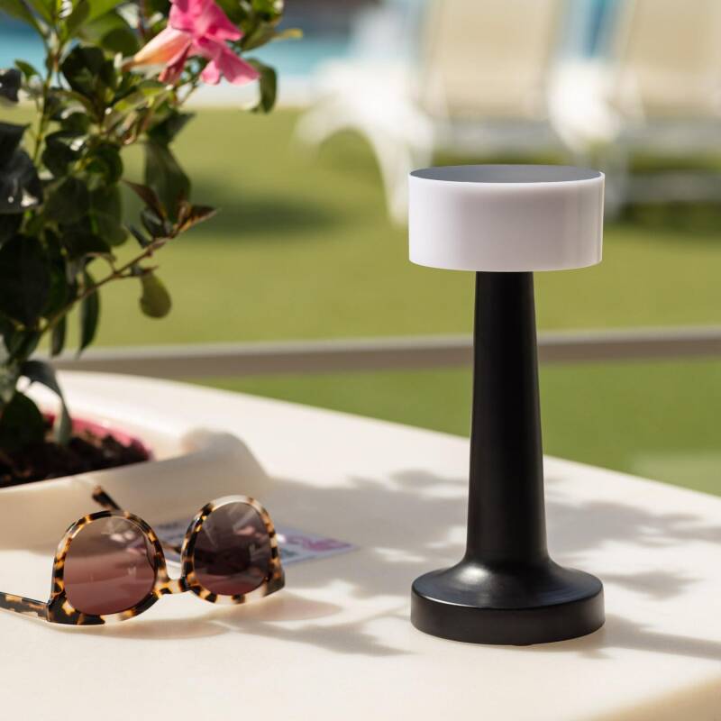 Candeeiro de Mesa LED Portátil Metal com Bateria USB Recarregável Greta