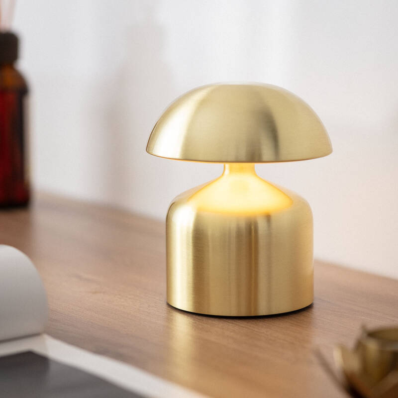 Candeeiro de Mesa LED Portátil Metal com Bateria USB Recarregável Ibbie