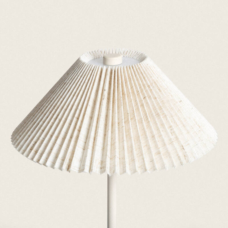 Candeeiro de Mesa LED Portátil em Metal e Linho com Bateria USB Recarregável Denwa
