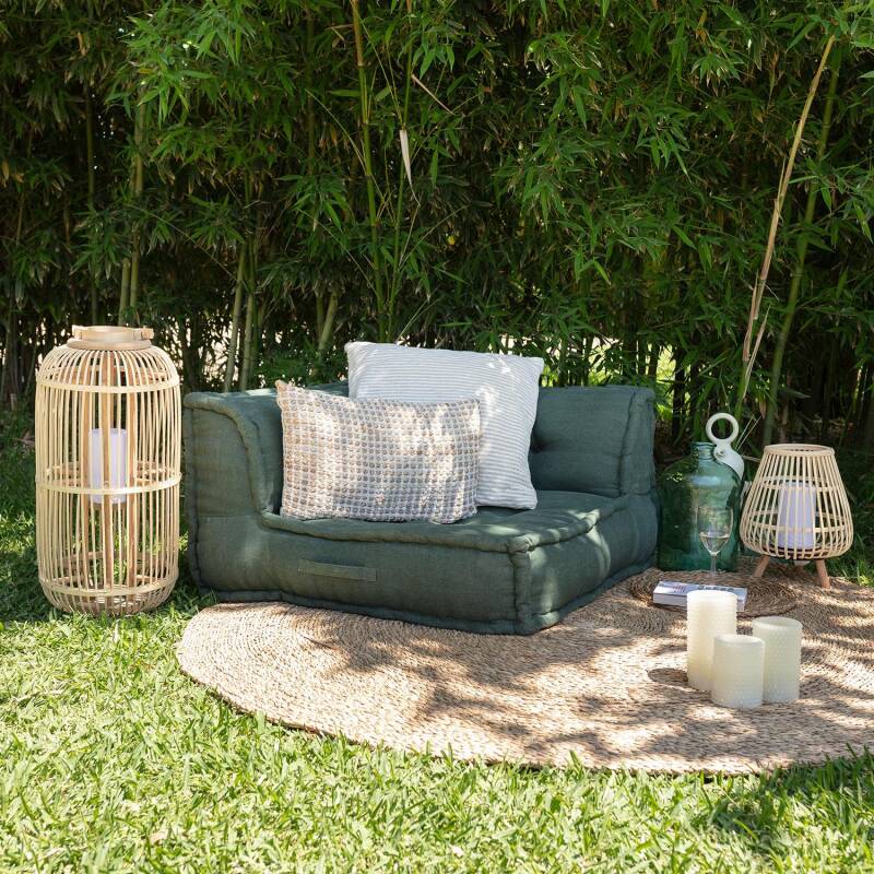 Candeeiro de Mesa LED Portátil Rattan Jávea