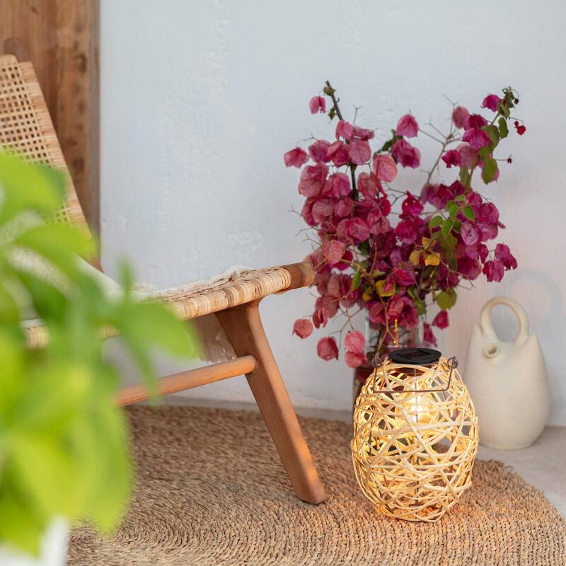 Candeeiro de Mesa LED Solar Exterior Rattan Baihar