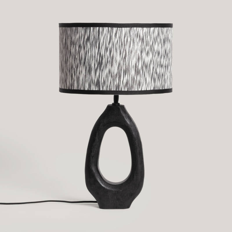 Candeeiro de Mesa Madeira Black Darshan ILUZZIA