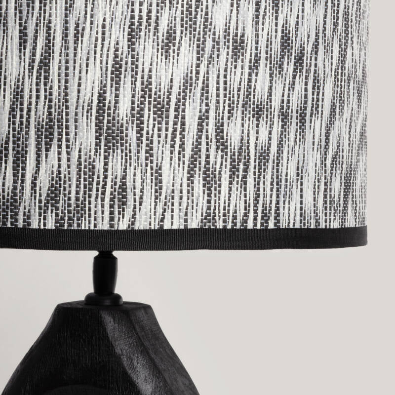 Candeeiro de Mesa Madeira Black Darshan ILUZZIA