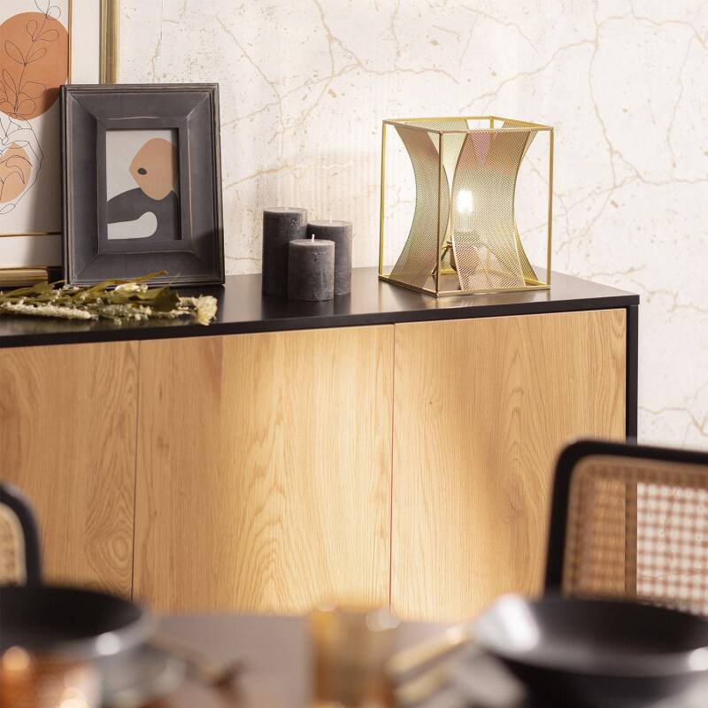 Candeeiro de Mesa Metal Auro