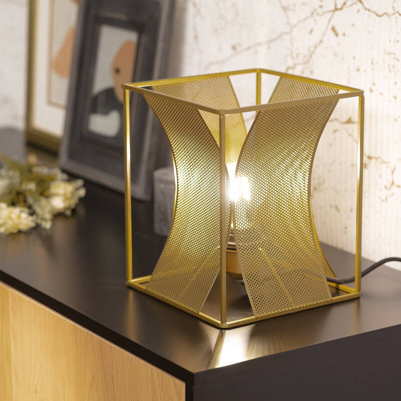 Candeeiro de Mesa Metal Auro