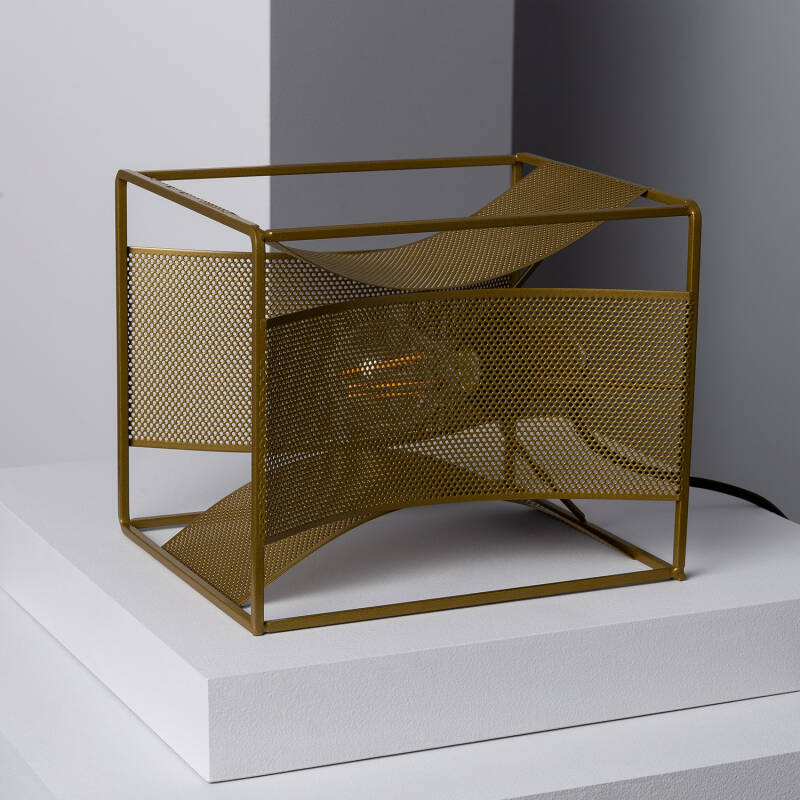Candeeiro de Mesa Metal Auro