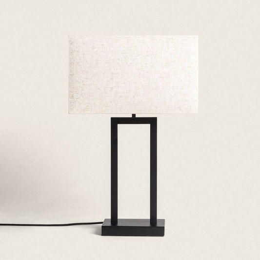 Candeeiro de Mesa Metal e Tela Armida