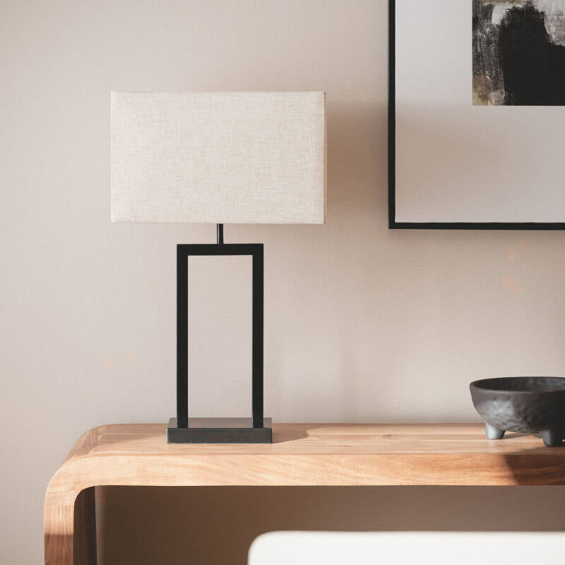 Candeeiro de Mesa Metal e Tela Armida