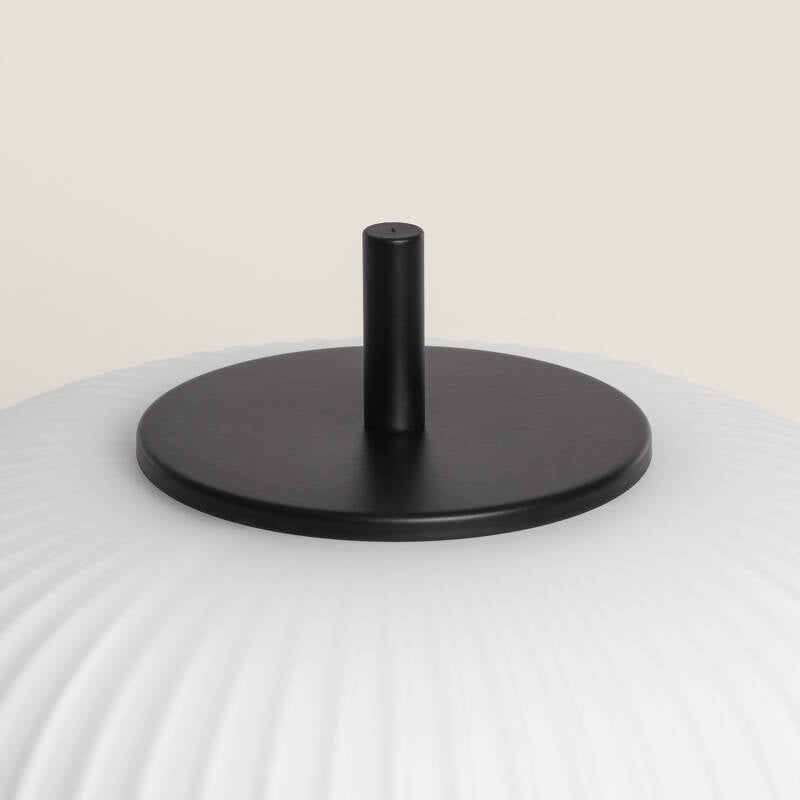 Candeeiro de Mesa Metal e Vidro Beca