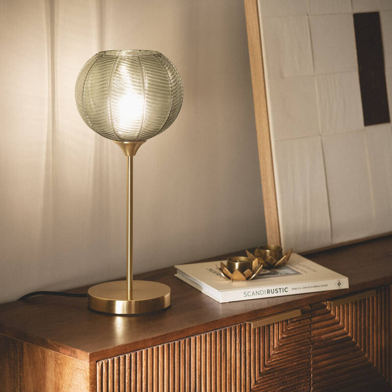 Candeeiro de Mesa Metal e Vidro Klimt