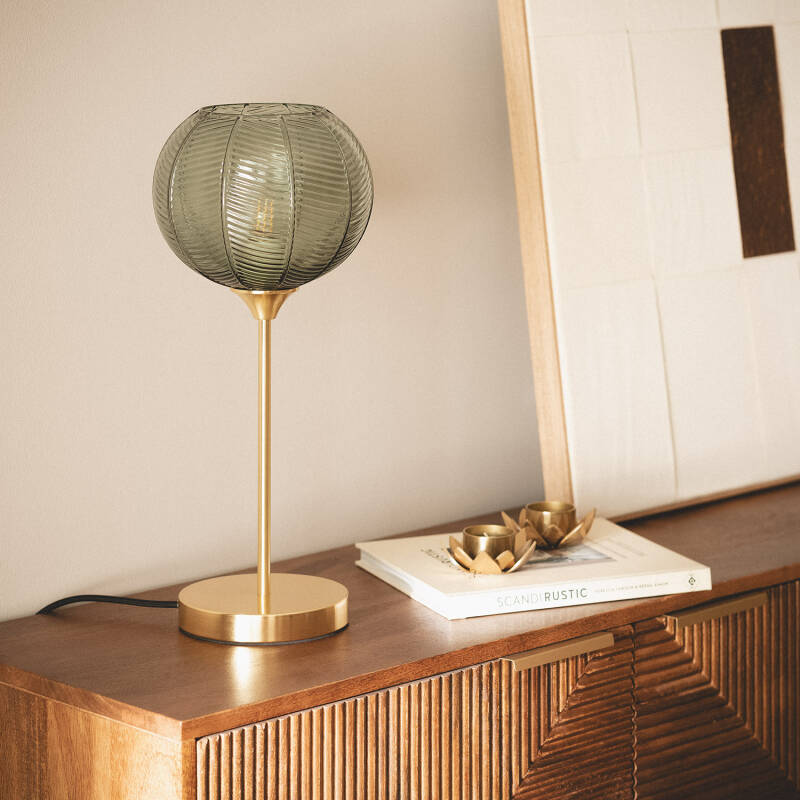 Candeeiro de Mesa Metal e Vidro Klimt