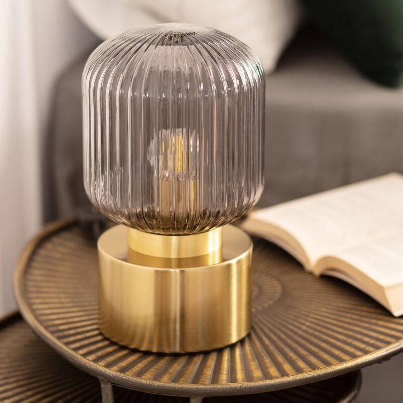 Candeeiro de Mesa Metal e Vidro Windsor