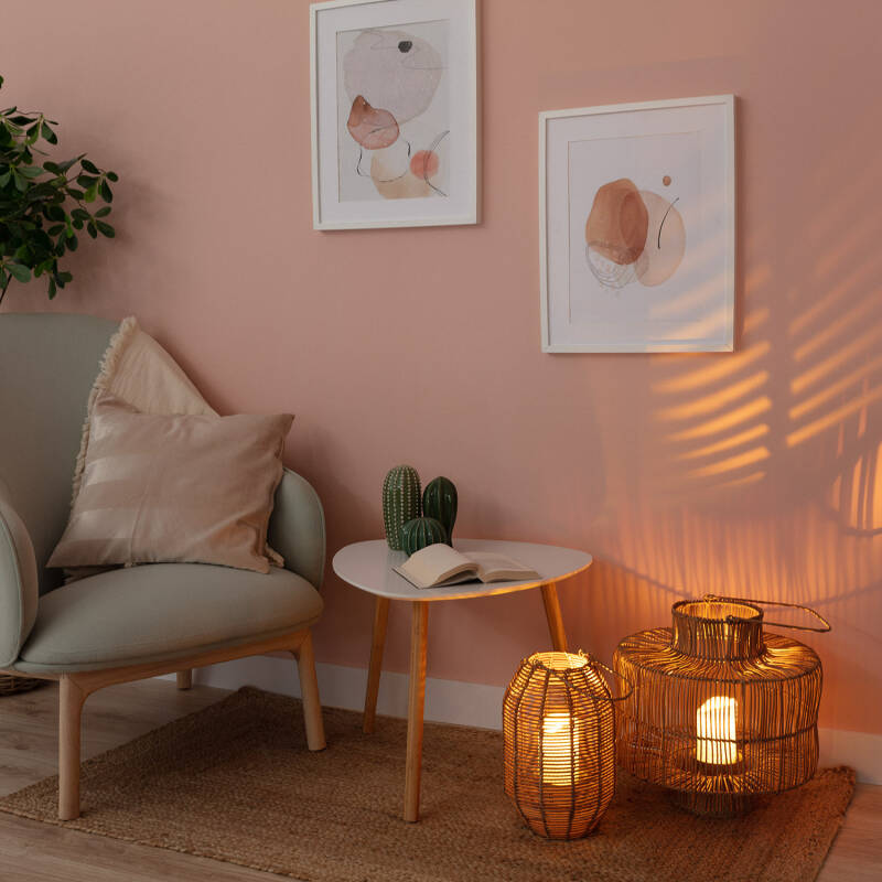 Candeeiro de Mesa Rattan Masái