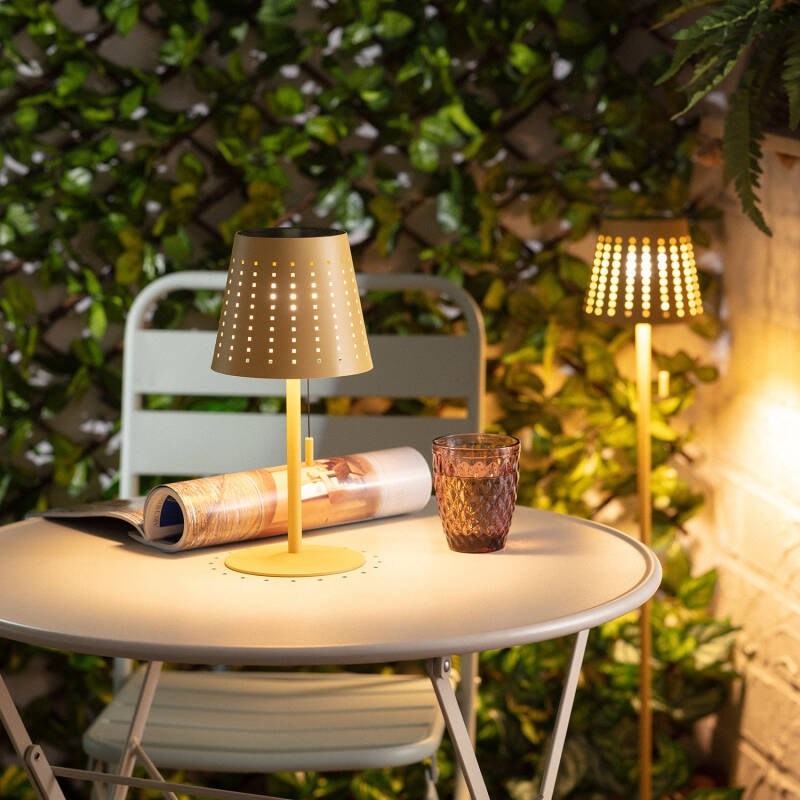 Candeeiro de Mesa Solar Exterior LED 3W Portatil com Bateria USB Recarregável Banate