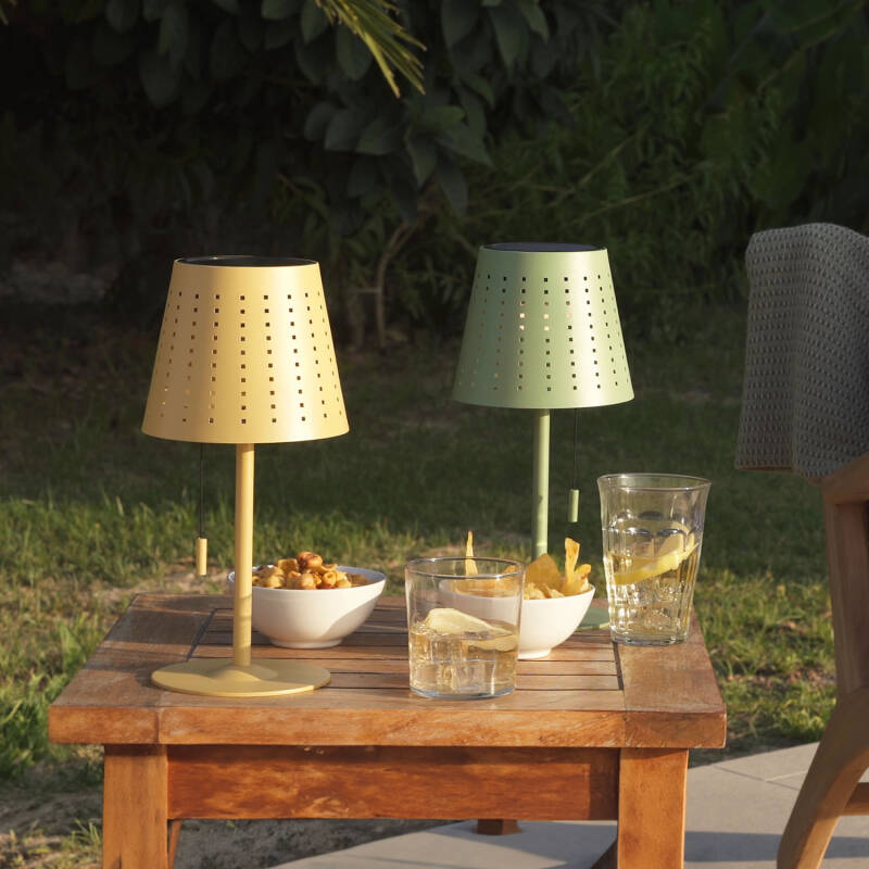 Candeeiro de Mesa Solar Exterior LED 3W Portatil com Bateria USB Recarregável Banate
