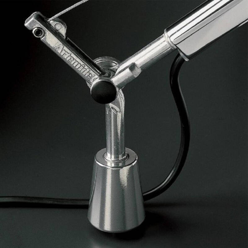 Candeeiro de Mesa Tolomeo Micro com Suporte Fixo Branco Brilho ARTEMIDE