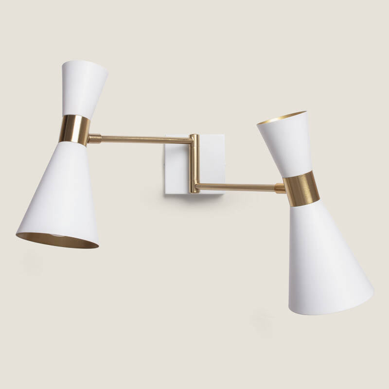 Candeeiro de Parede Orientável Metal 2 Focos Jigger