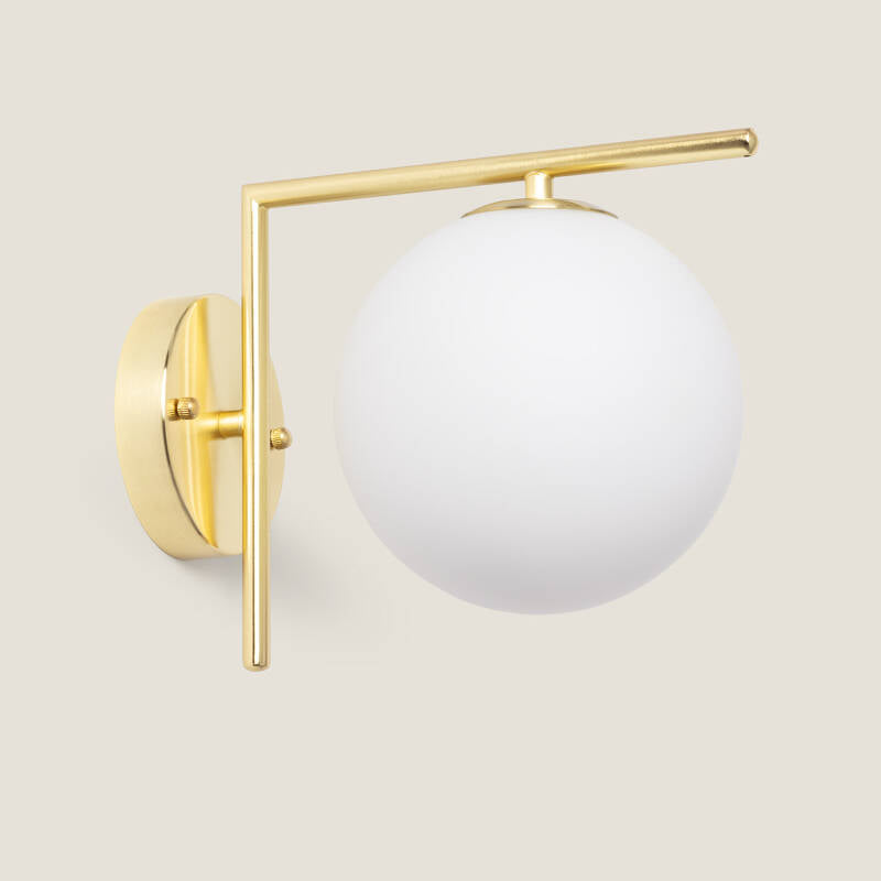Candeeiro de Parede de Metal e Vidro Moonlight Design