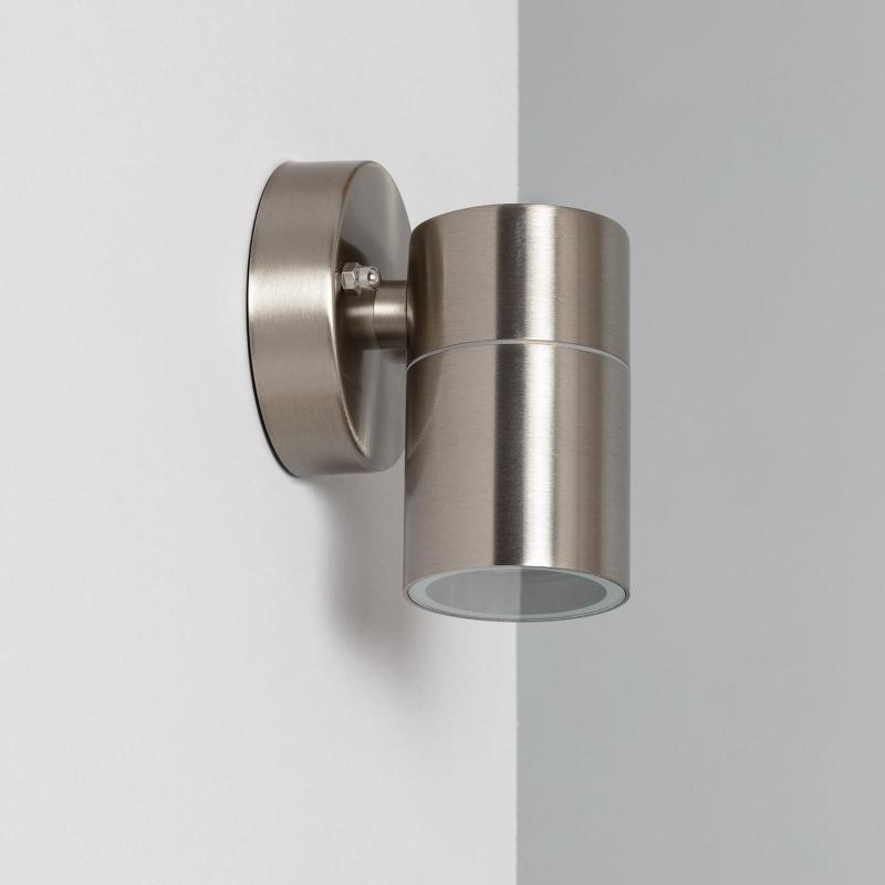 Candeeiro de Parede Exterior em Aço Inoxidável Acetinado