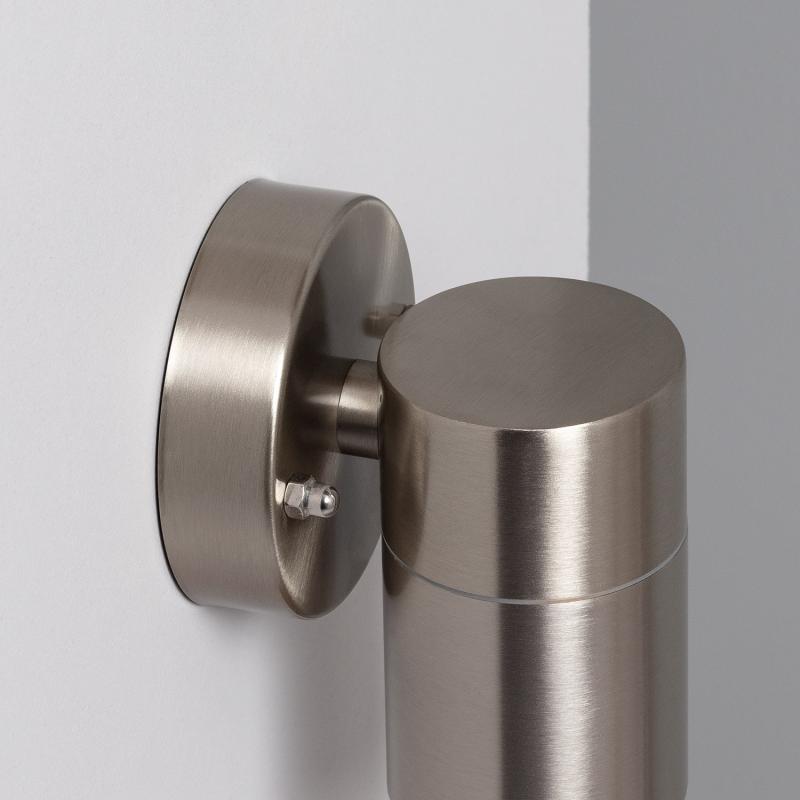 Candeeiro de Parede Exterior em Aço Inoxidável Acetinado