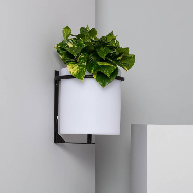 Candeeiro de Parede Exterior LED Vaso 22cm RGBW Recarregável IP65