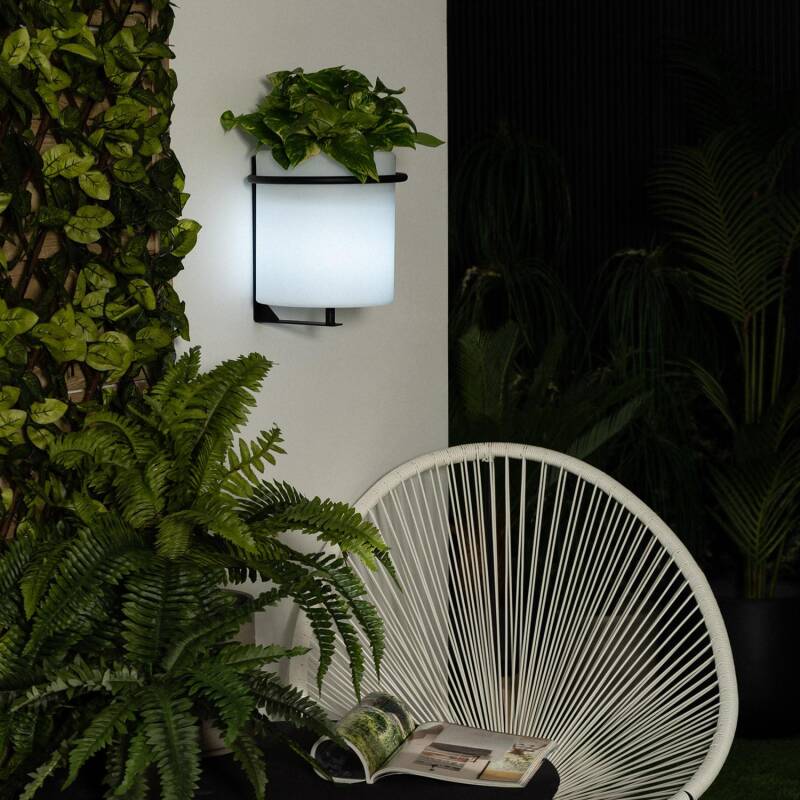 Candeeiro de Parede Exterior LED Vaso 22cm RGBW Recarregável IP65