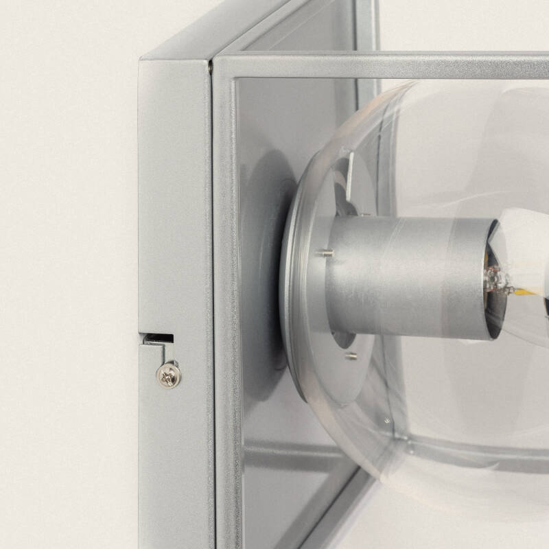 Candeeiro de Parede Exterior Metal e Vidro Tabuk