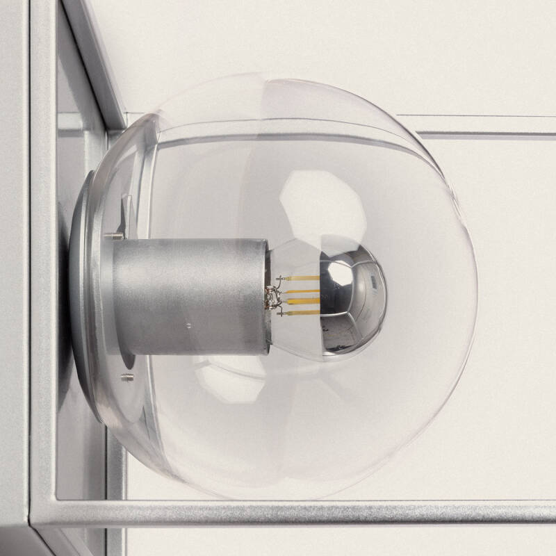 Candeeiro de Parede Exterior Metal e Vidro Tabuk